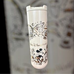 Disney Cream Travel Tumbler with Mickey Mouse